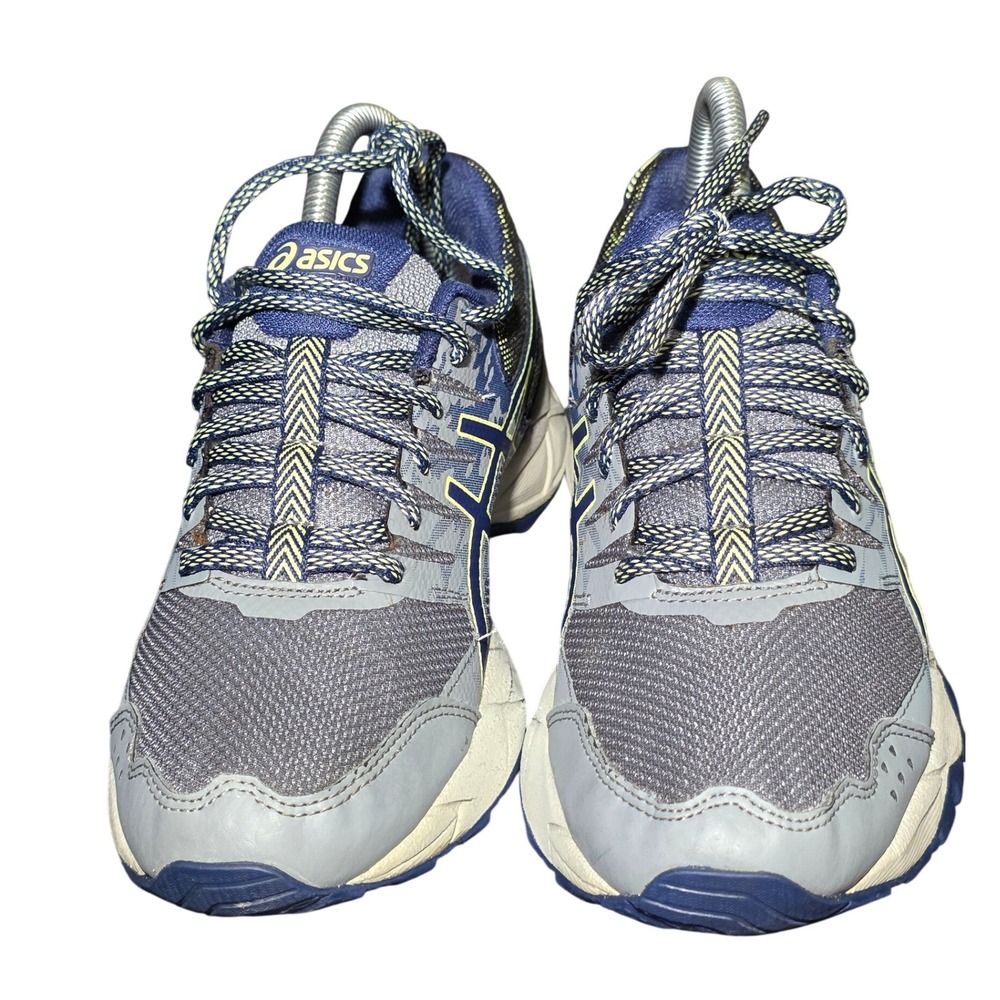 Asics Gel-Sonoma 3 Women Trail Running Shoes Grey Navy Blue Yellow T774N Size 10 - Picture 3 of 11